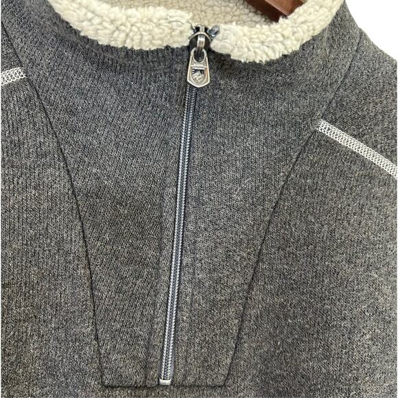 KUHL Women’s Alfpaca 1/4 Zip Gray Pullover Fleece Size L Ourdoors Activewear - Picture 3 of 8